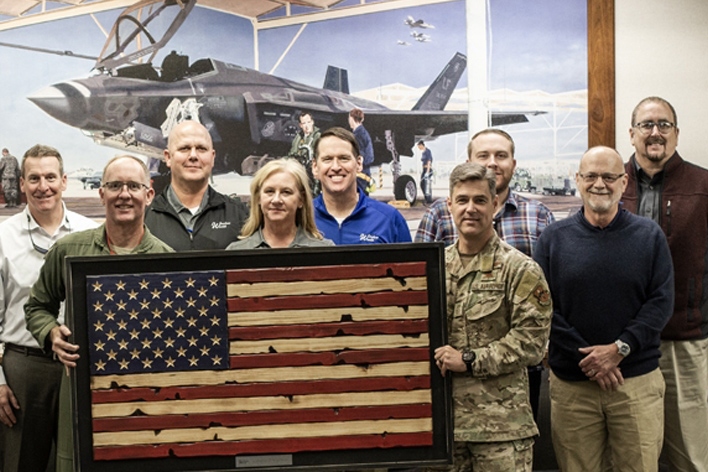 Window World CEO, executive team, and important military members at Luke Air Force Base