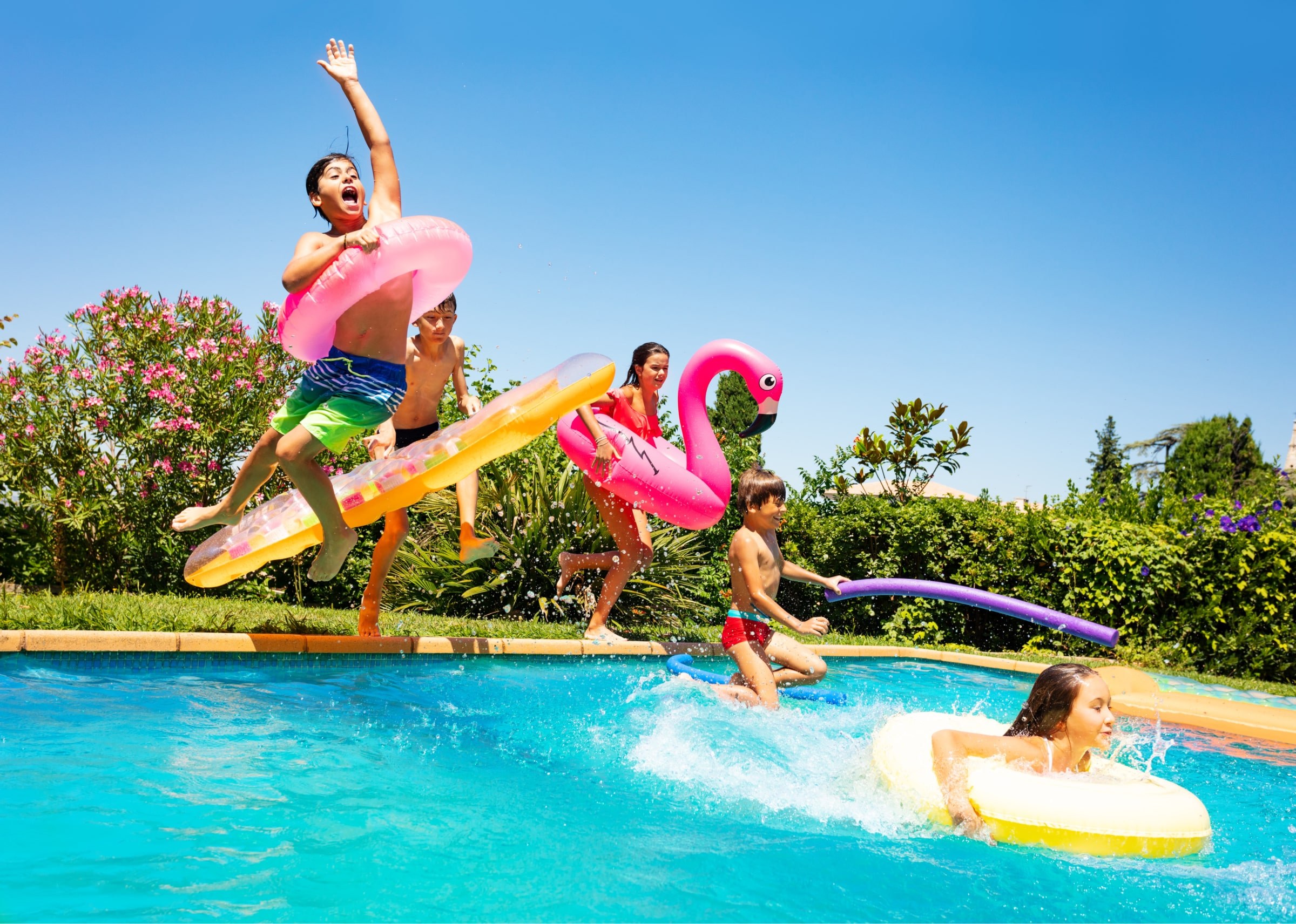 Family Enjoying Pool Party Window World Hero 1200 Min