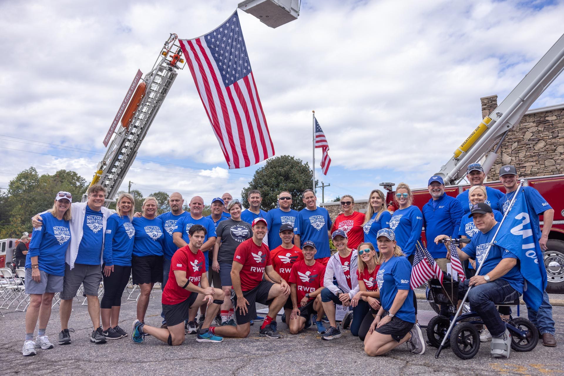 Team Red, White & Blue and Window World celebrate the Old Glory Relay
