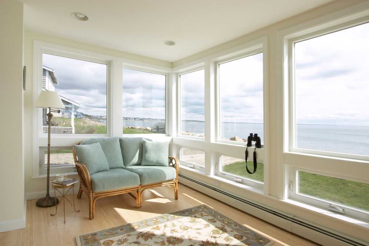 Awning windows in a sunroom