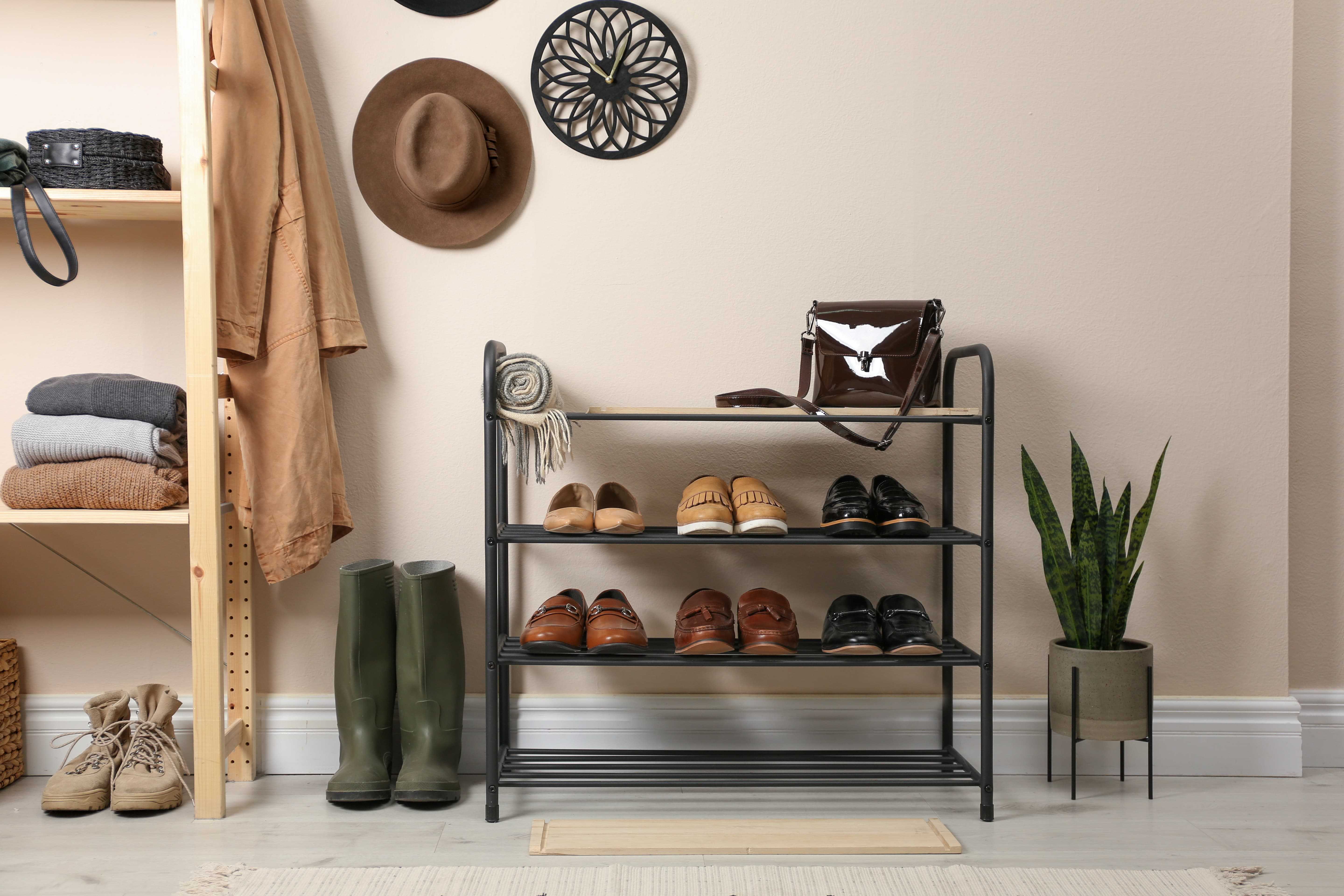 Shoe rack and storage in a home