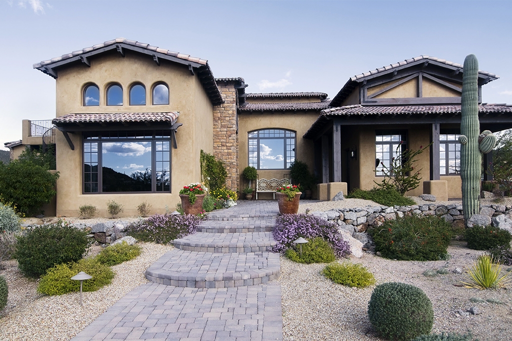 Southwestern style house front Southwestern style house front