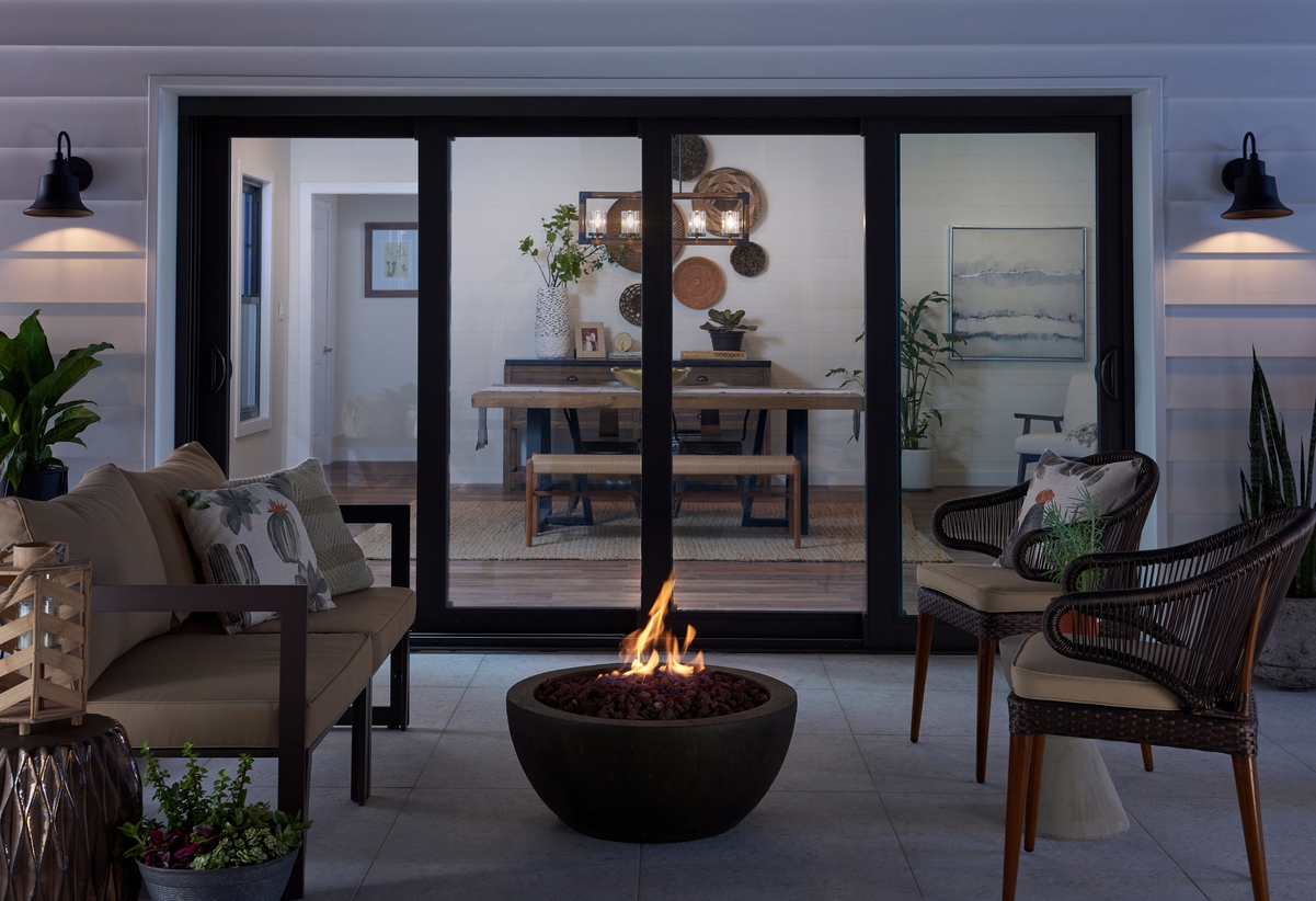 Large black patio door Large black patio door