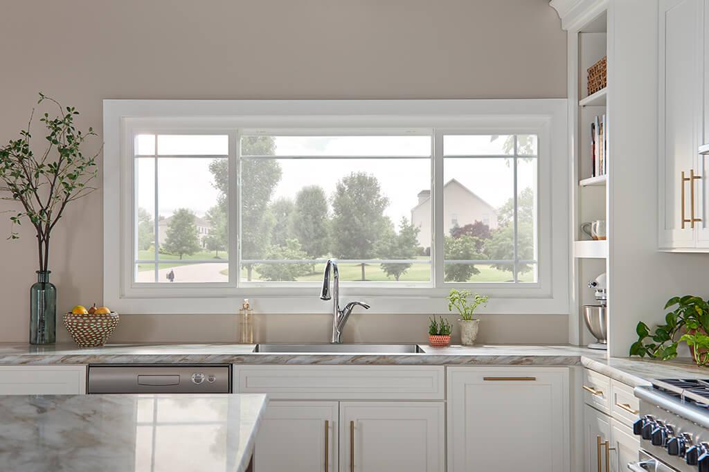 Sliding window over sink in kitchen