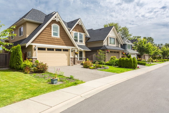 A view of neighborhood houses