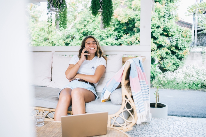 Girl talking on phone