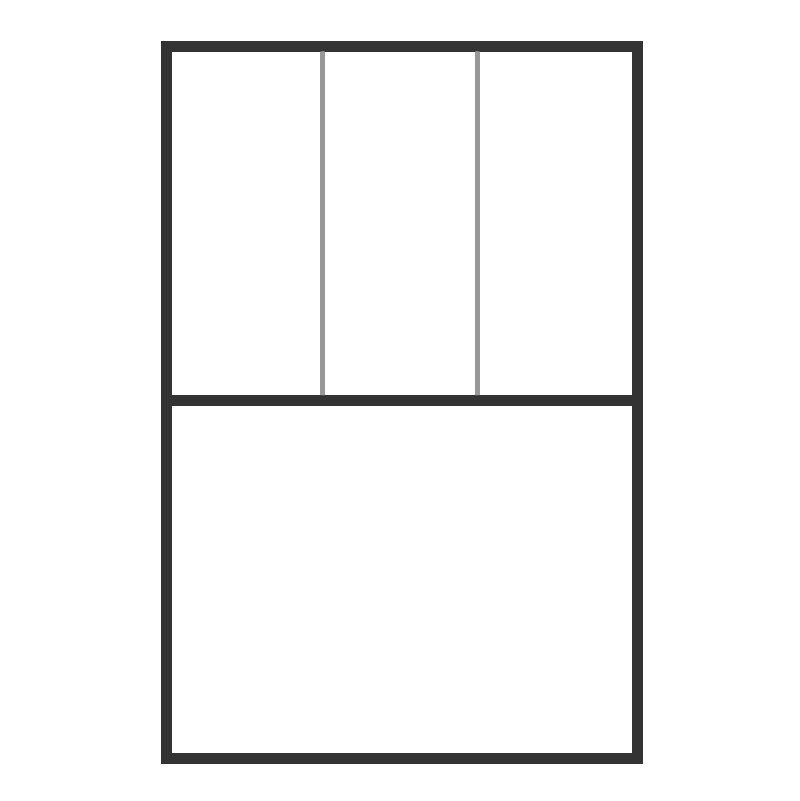 3 Over 1 Window Grid