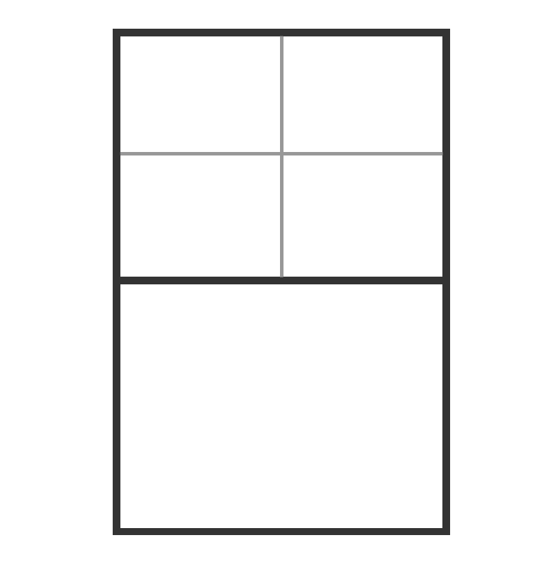 4 Over 1 Window Grid