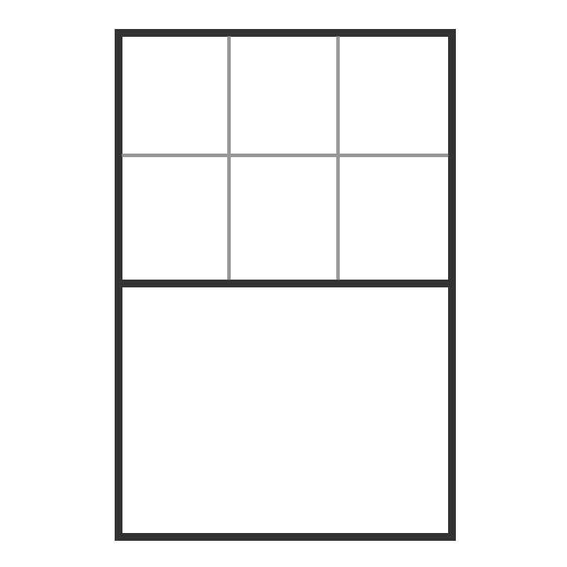 6 Over 1 Window Grid