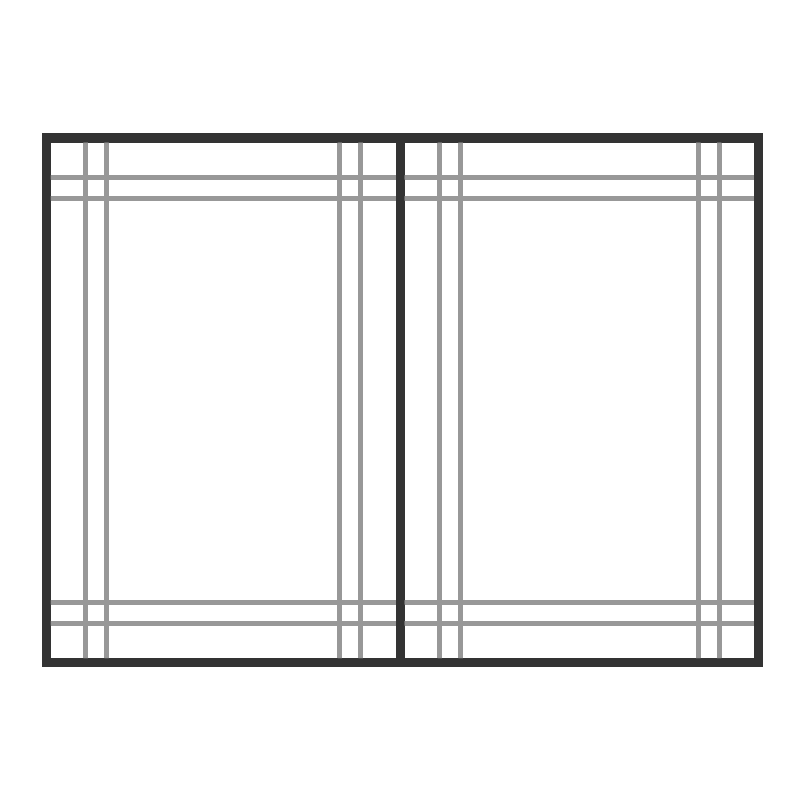 Double Prairie Window Grid