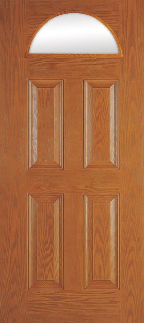 Entry Doors Woodgrain Doors 4Panelfan