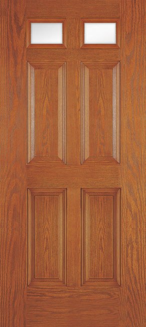 Entry Doors Woodgrain Doors 4Paneltwinrectangles