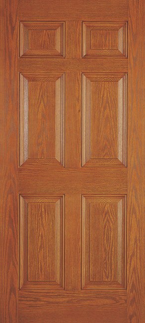 Entry Doors Woodgrain Noglass 6P