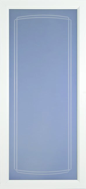 Storm Doors S 149 Full View Premium Decorative Glass Double Bevel White